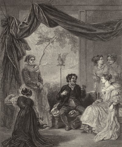 Sancho Panza relating his Adventures to the Duchess by Robert after Smirke